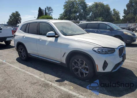 2022 BMW X3 Sdrive30I z USA, uszkodzony, nr VIN 5UX43DP01N9K68904